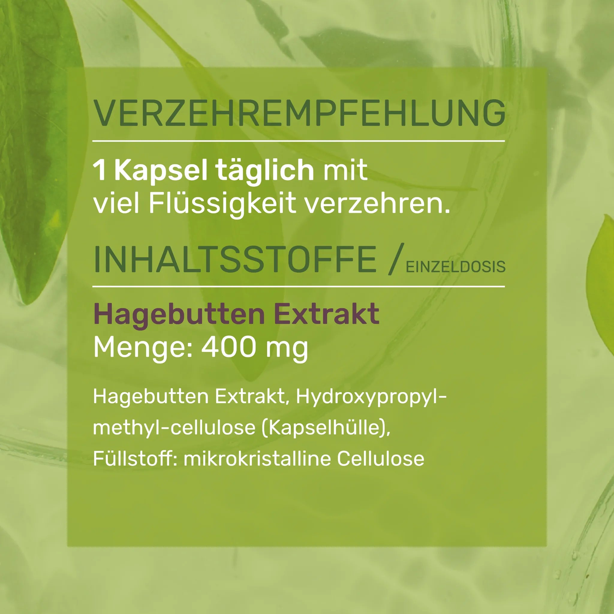 Hagebutten Extrakt Verzehrsempfehlung