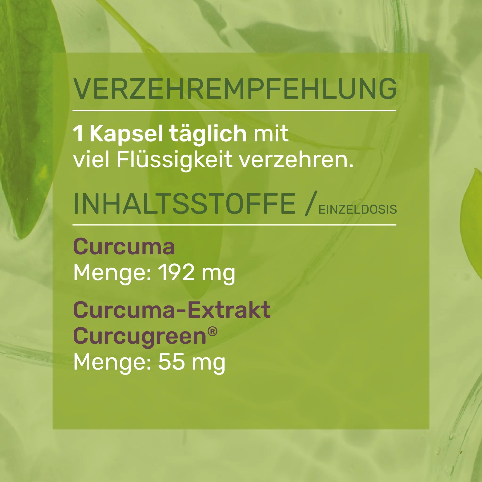 L-Curcumin Verzehrsempfehlung